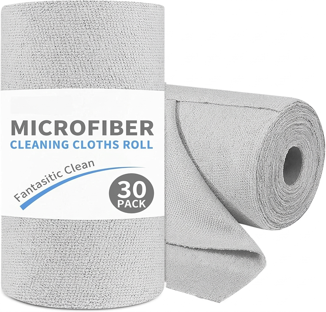 Rolă de Lavete Reutilizabile din Microfibră (30 bucăți)