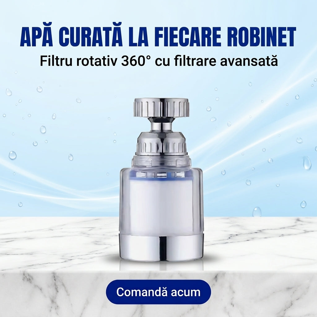 Filtru de Robinet Rotativ 360° — Apă Vizibil Mai Curată